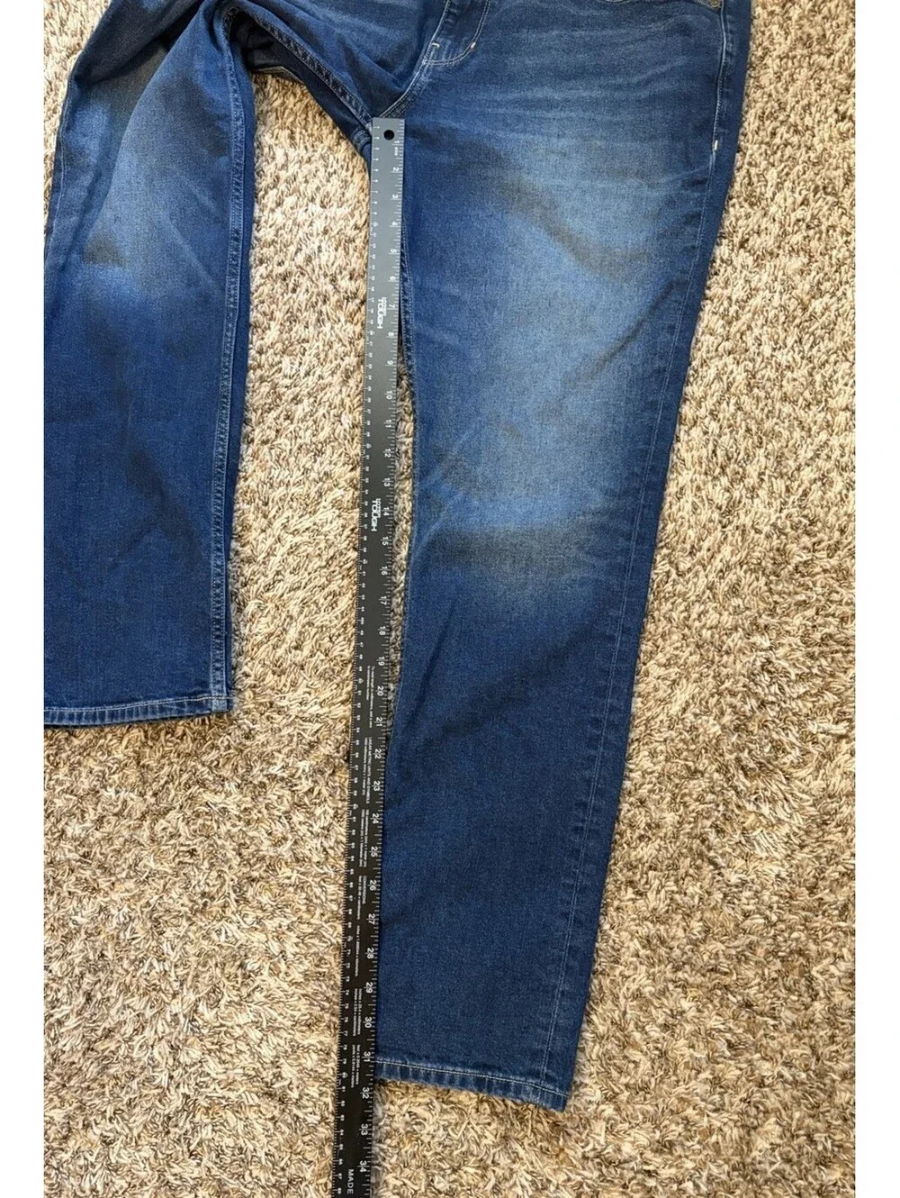 PAIGE Lennox Slim Fit Jeans Men's Size 38x32 Blue Medium Wash Stretch Denim